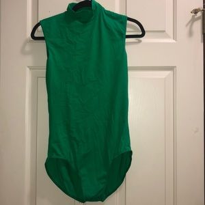 GREEN DANCE LEOTARD LARGE